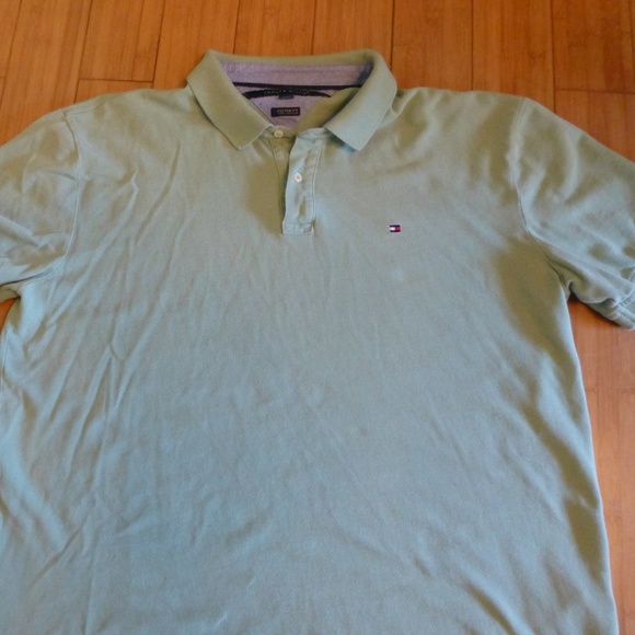 TOMMY HILFIGER MANCHA GREEN POLO GOLF SHIRT XXL - Picture 1 of 4